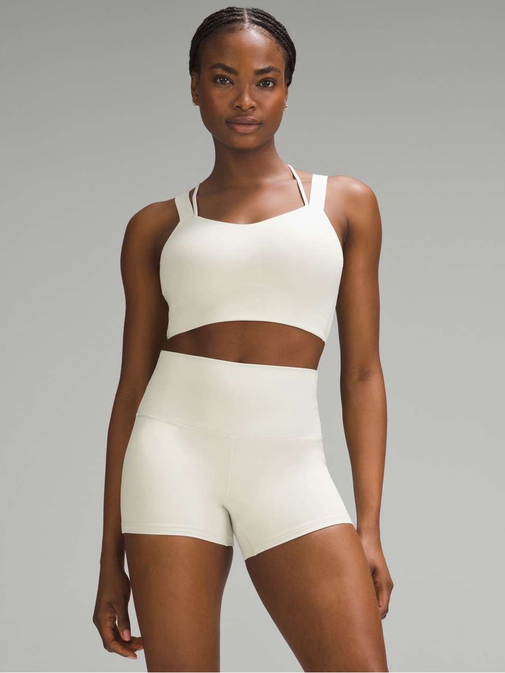 Lululemon Like A Cloud Long Line Sports Bra D/DD “light ivory” (8)